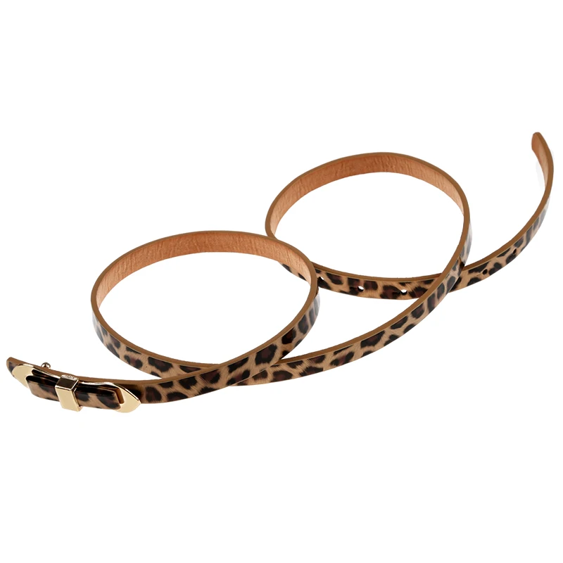 Леопардовый милый тонкий яркий цвет с бантом многослойный пояс для женщин 102*1