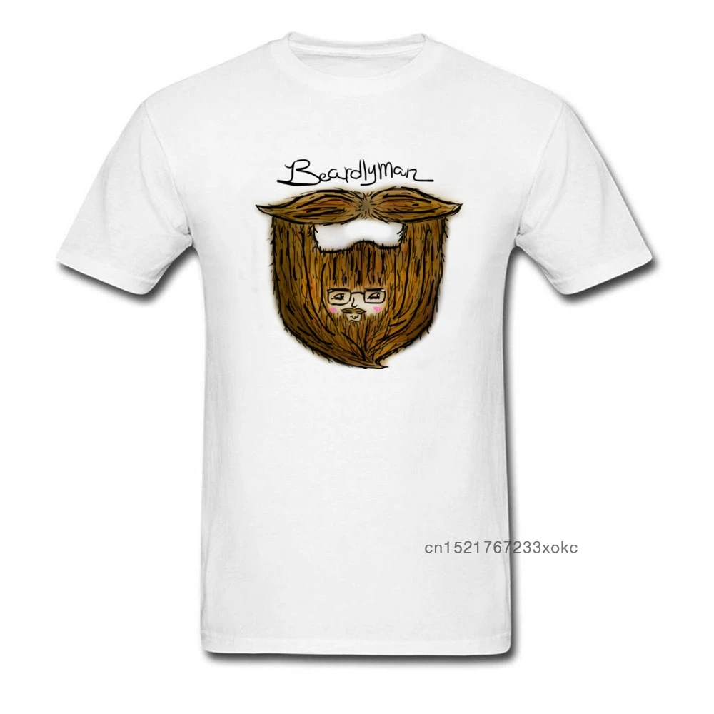 Новая простая повседневная футболка для мужчин с рисунком бороды новая мужская