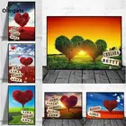 Настенная картина с именем на заказ, холст с изображением сердца, дерева, даты рождения, дороги, плакаты, печать для пар, Подарки Для Семьи, домашний декор