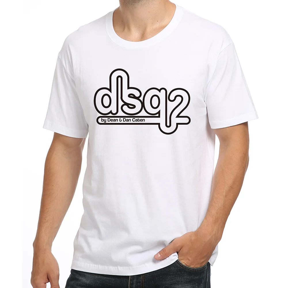 DSQ Высококачественная летняя Хлопковая мужская и женская футболка с буквами DSQ2