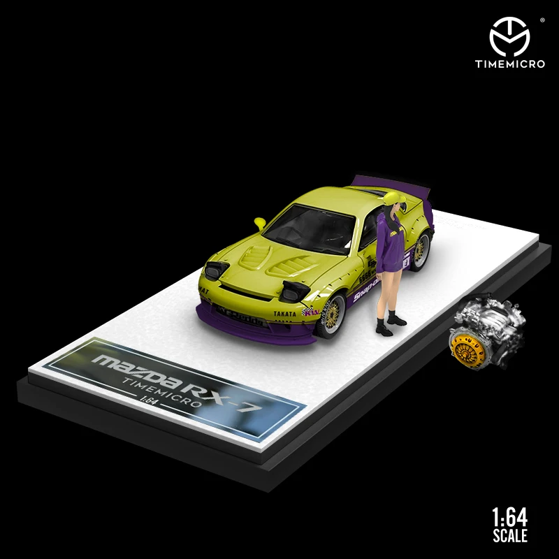 TimeMicro 1:64 Mazda RX-7 Renown Snapon Ordinary/Luxury с фигуркой литая модель автомобиля | Игрушки и