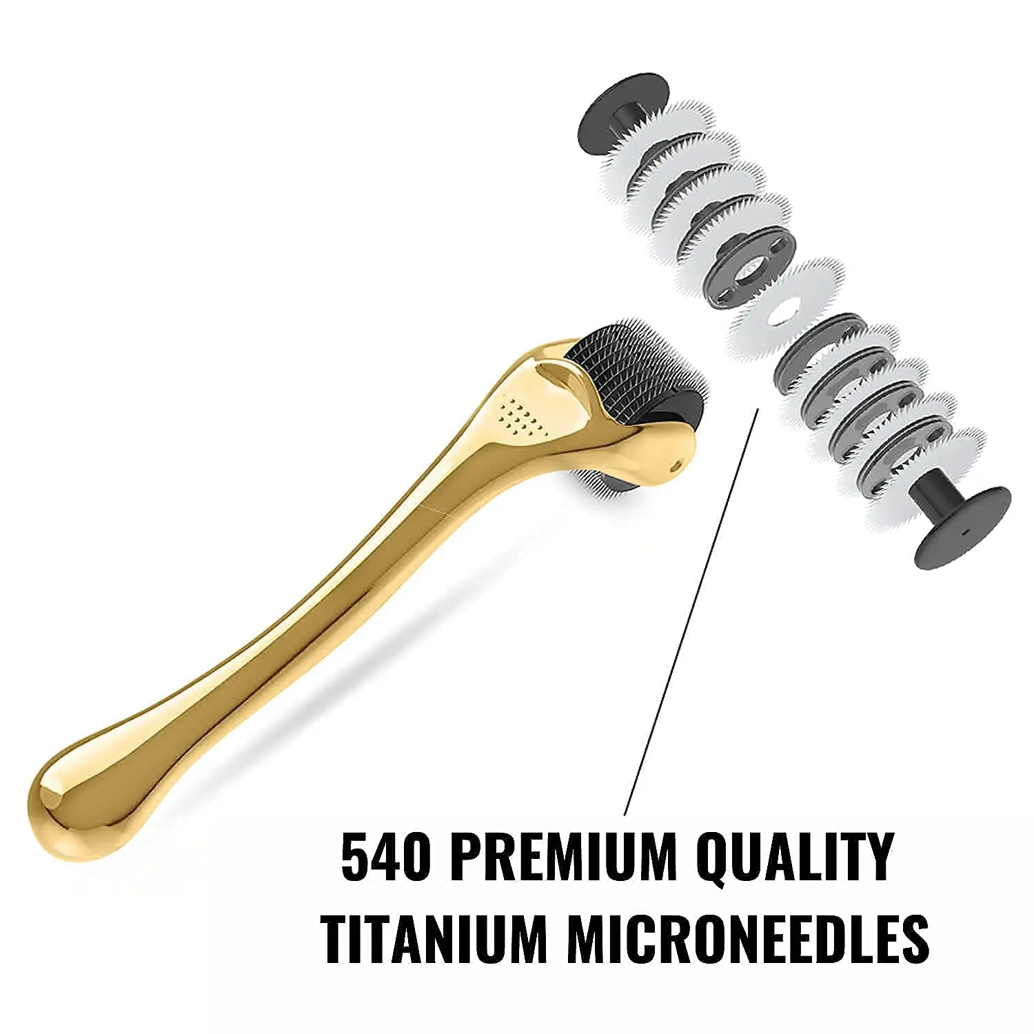 Микро игла 540 ролик Дерма Дермароллер Титановый рост волоса Борода Рост препараты против выпадения Обработка тонировки.