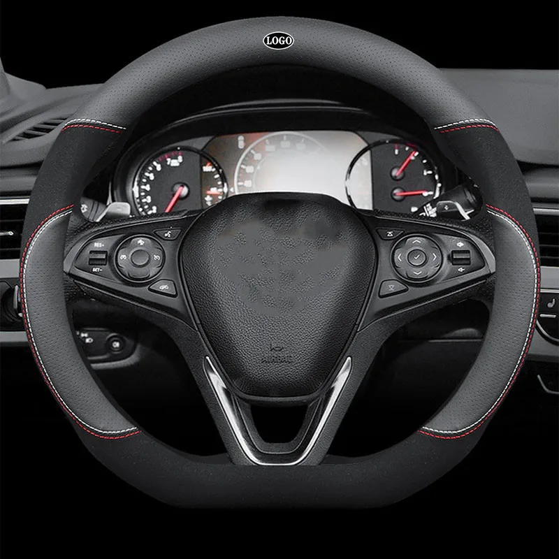 

For Toyota Alphard corolla Vios Camry Yaris Avanza fortuner Chr Altis leather steering wheel cover 15 inches / 38 cm
