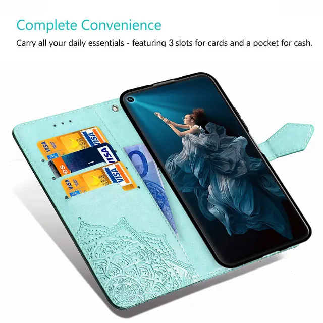 Чехол с тиснением для huawei Honor 20 8A 7C 7A Pro Кожаный Бумажник-книжка чехол для Honor 8 9 10 20 Lite 10i 20i 9i 9n вид 20 чехол для телефона