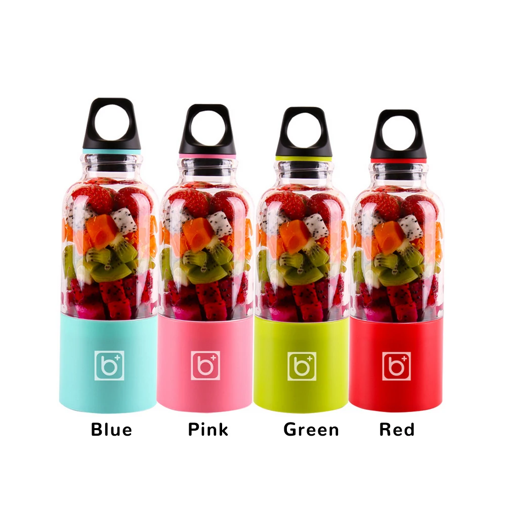 500 мл 4 лезвия портативная чашка USB перезаряжаемая бутылка для фруктового сока