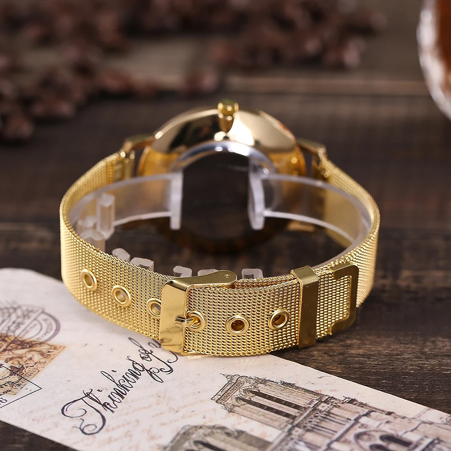 Vansvar бренд творческий сетка Группа Мрамор кварцевые часы Повседневное Для женщин