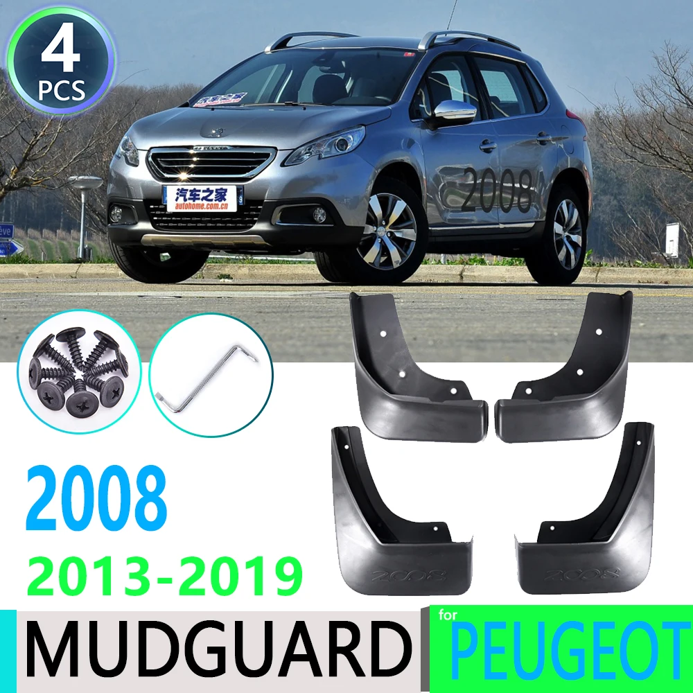 

for Peugeot 2008 2013 2014 2015 2016 2017 2019 4 PCS Car Fender Mudguard Mud Flaps Guard Splash Flap Mudguards Car Accessories