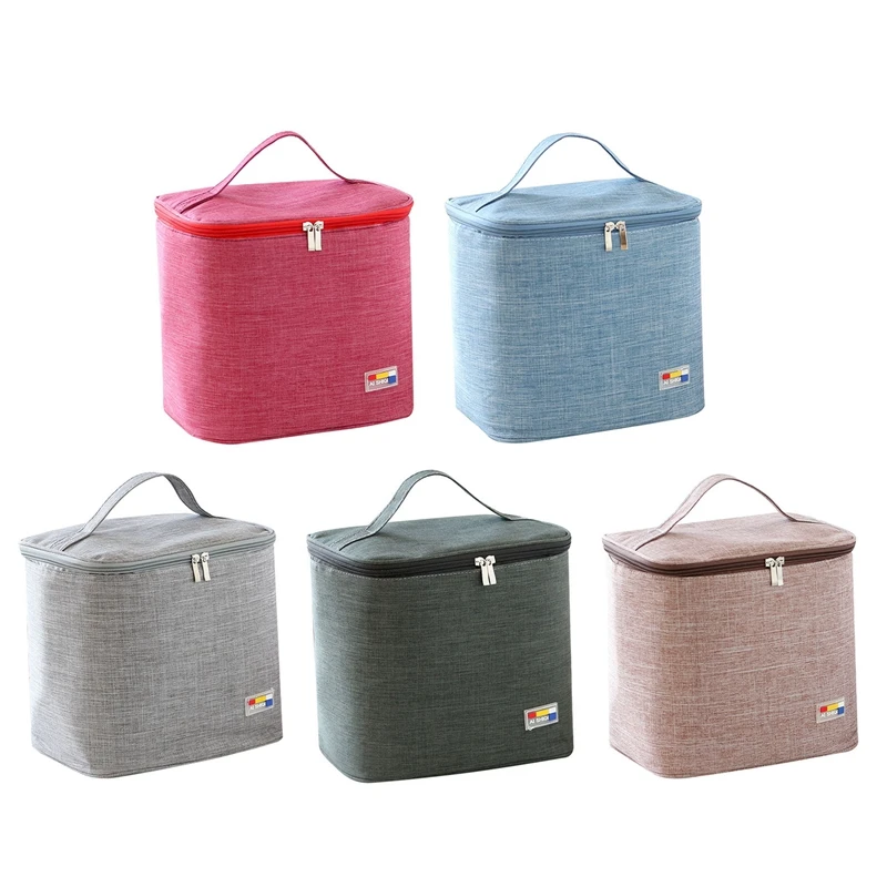 

Portable Lunch Bag New Thermal Insulated Lunch Box Tote Cooler Handbag Bento Pouch Dinner Container School Food Storage Bag