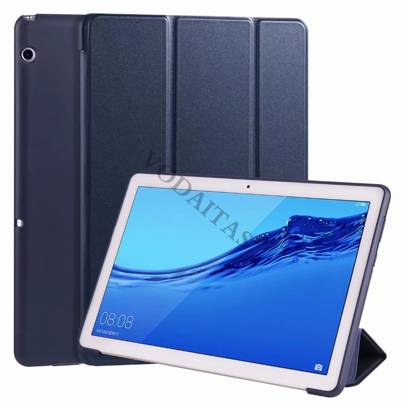 

Складной чехол для Huawei MediaPad T5, 10 дюймов, искусственная кожа, флип-чехол для планшета W09/L03, чехол для Huawei T5 10,1