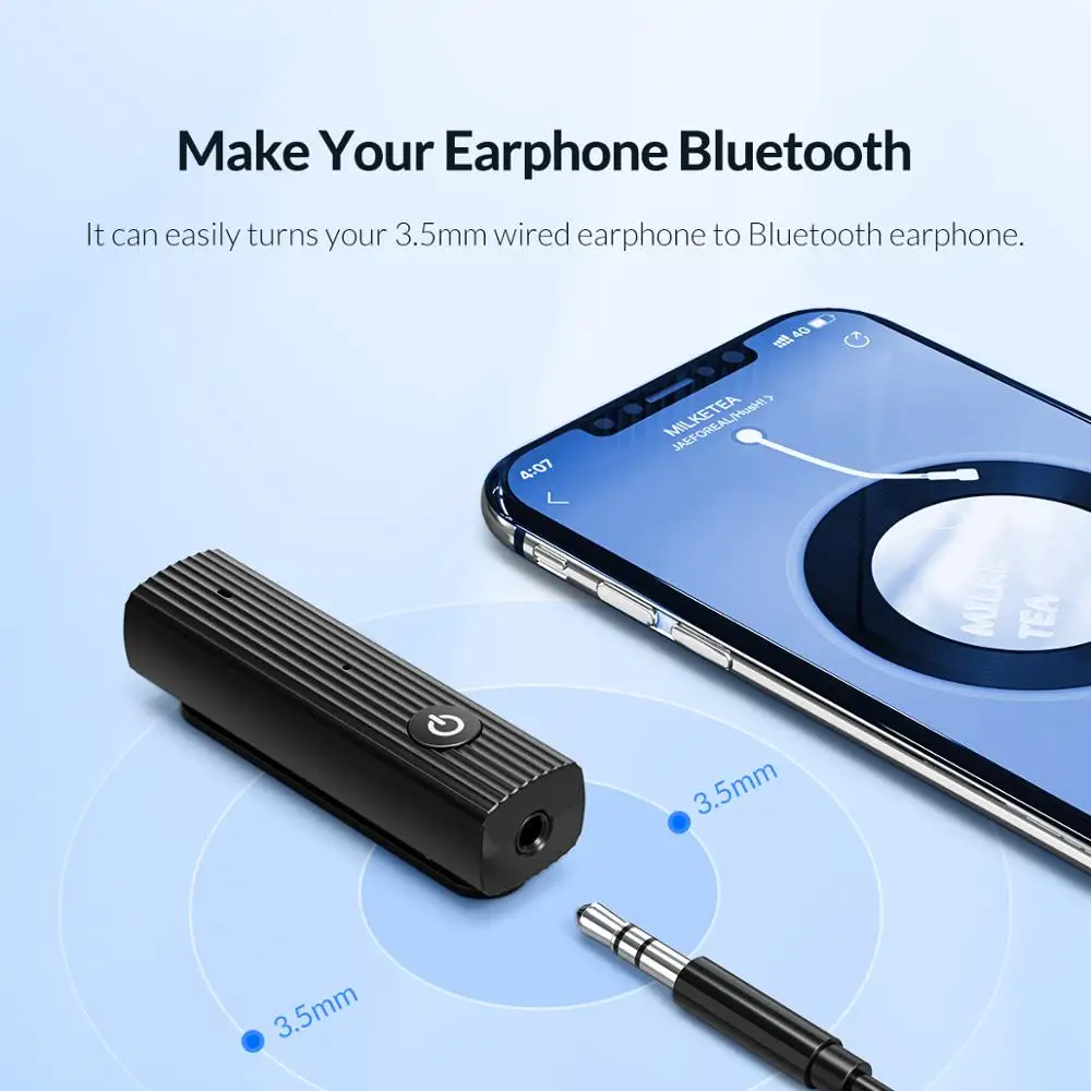 Приемник ORICO Bluetooth 5 0 EDR с разъемом 3 мм аудиоадаптер Aux для автомобильных наушников