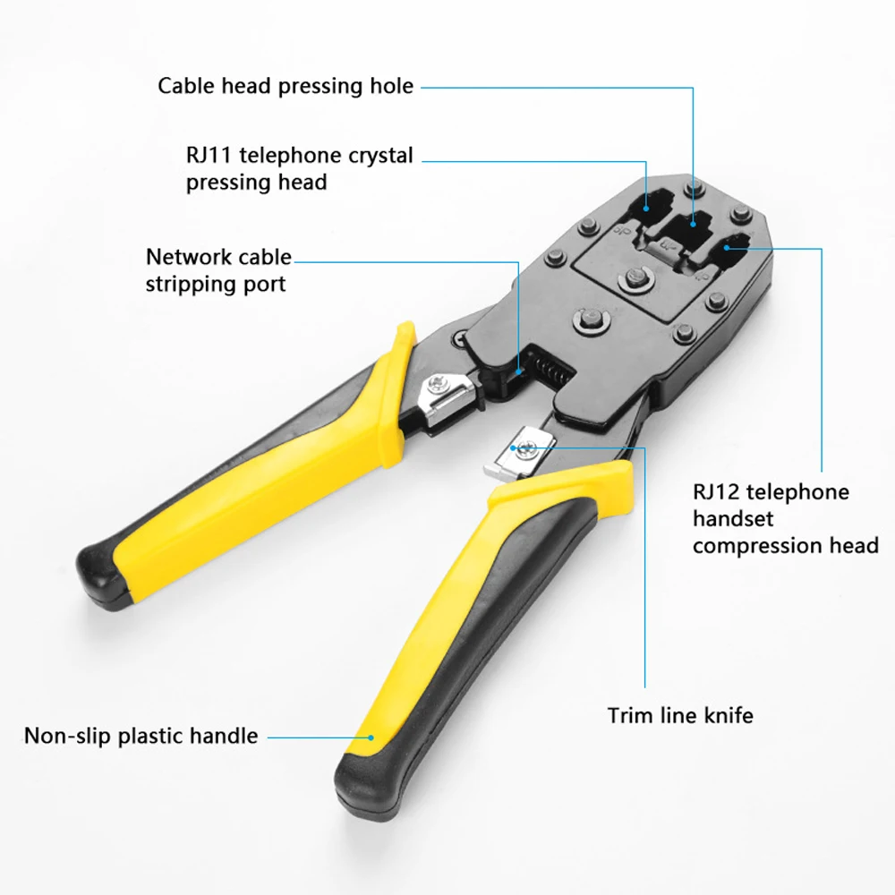 Handskit RJ45 RJ11 RJ12 Network Repairing Plier Tool Kit with Cable Tester Spring Clamp Crimping Pliers | Инструменты