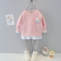autumn casual girl clothes long sleeve sets cartoon printed baby clothing 2pcs toddler kids girl sets o neck kids clothes girls