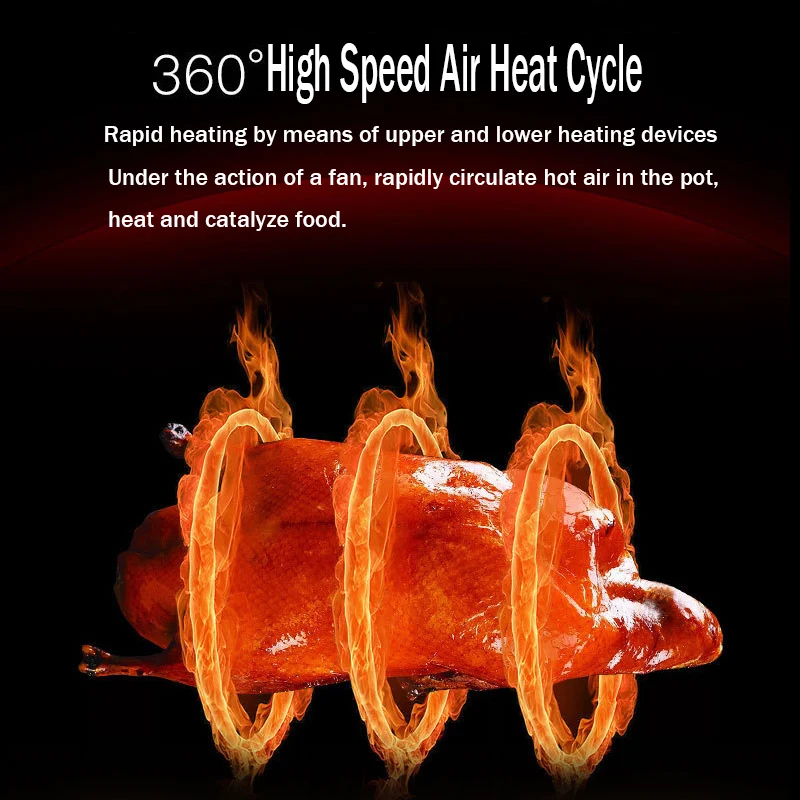 

2020 Hot LCD Air Fryer Oven Oilless Cooker 1300W 3.5L with Digital Touch Screen Cookbook with Double Pan