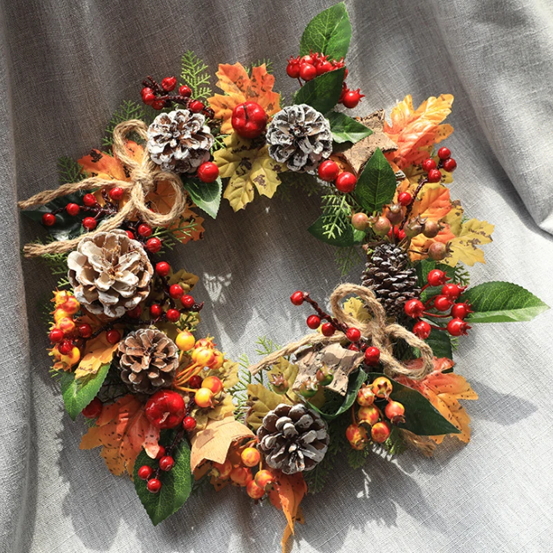 30 см Рождественский венок ручной работы из ротанга кулон гирлянда торговый центр