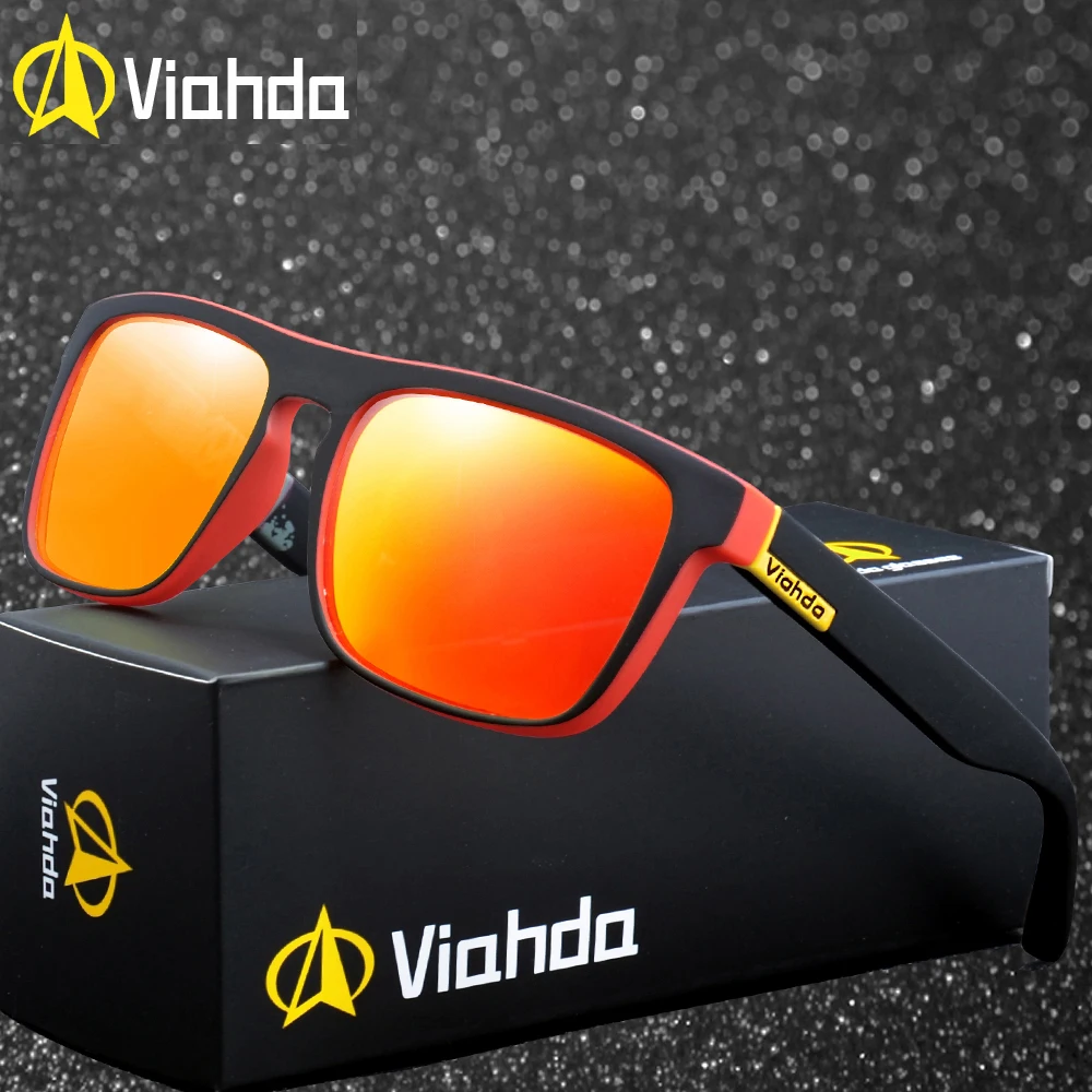 

Viahda New Brand Classic Pilot Squared Polarized Sunglasses Glasses Men Sport Designer Mormaii Sunglass Gafas De Sol with Box