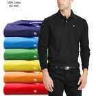 100% хлопок, высокое качество, новинка 2020, мужские рубашки поло с длинным рукавом, повседневные брендовые рубашки поло, мужские Модные топы с отворотом, XS-4XL