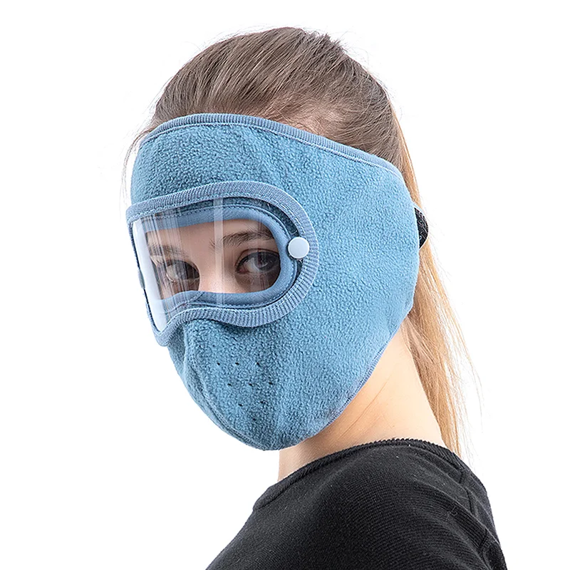 

Mask Ski Cap Warm Face Mask Polar Fleece Riding Windproof High-definition Detachable Goggles Anti-fog