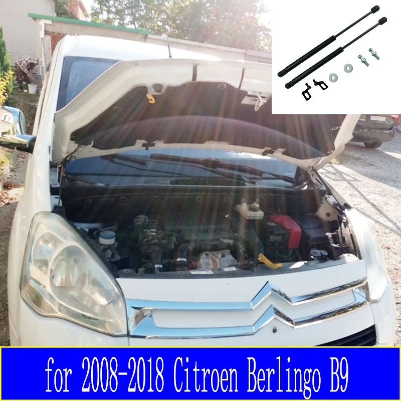 For 2008 2018 Citroen Berlingo B9 For Peugeot Partner 2008 2018 Front Hood Bonnet Modify Gas Struts Shock Lift Support Damper|Strut Bars| - Aliexpress