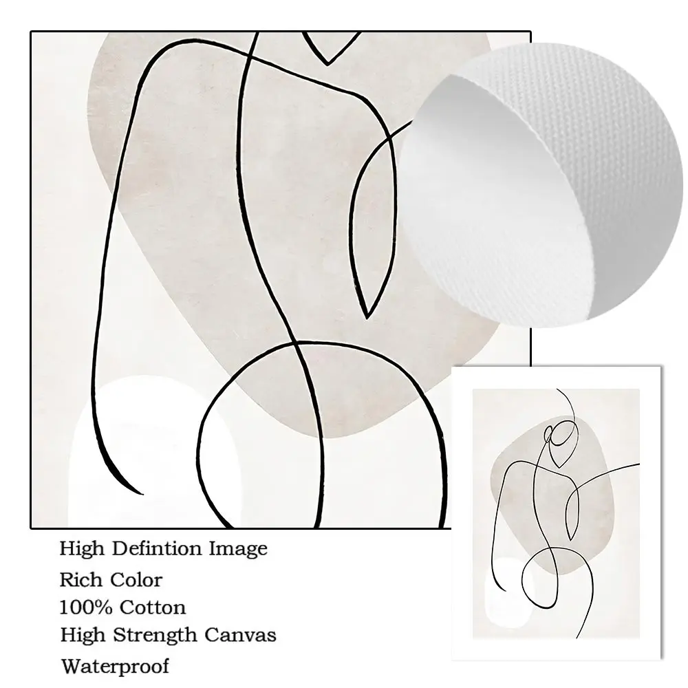 Настенный постер с изображением поцелуев пар Настенная картина абстрактными