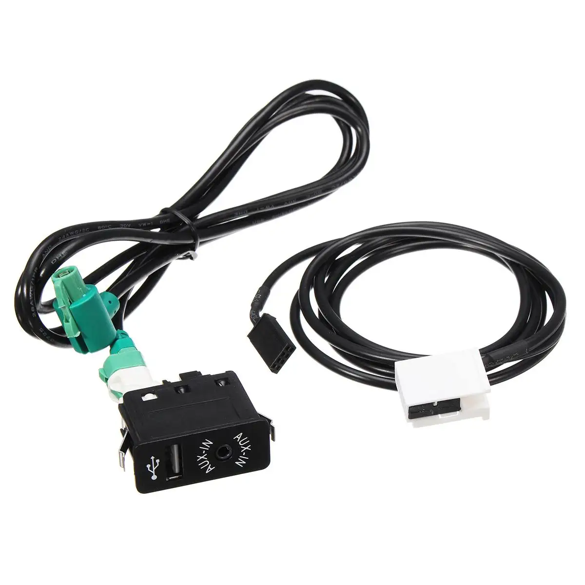 

For BMW E60 E61 E63 E64 E87 E90 E70 F25 for Phantom Car AUX USB Socket Switch+AUX USB Cable USB Cable Adapter Audio Harness Wire