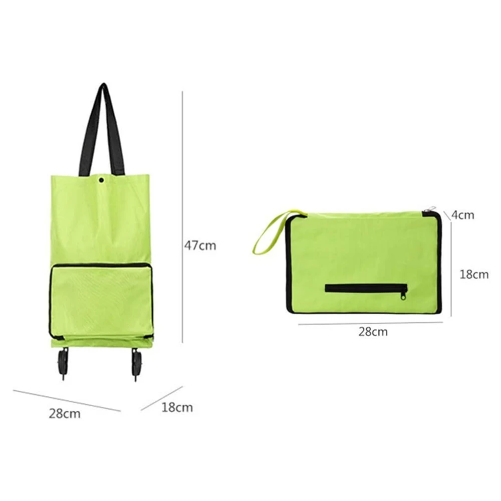 

B-LIFE Folding Shopping Bag Portable Hand-Held Collapsible Sundries Wheeled Foldable Carts Collapsible Food Bag