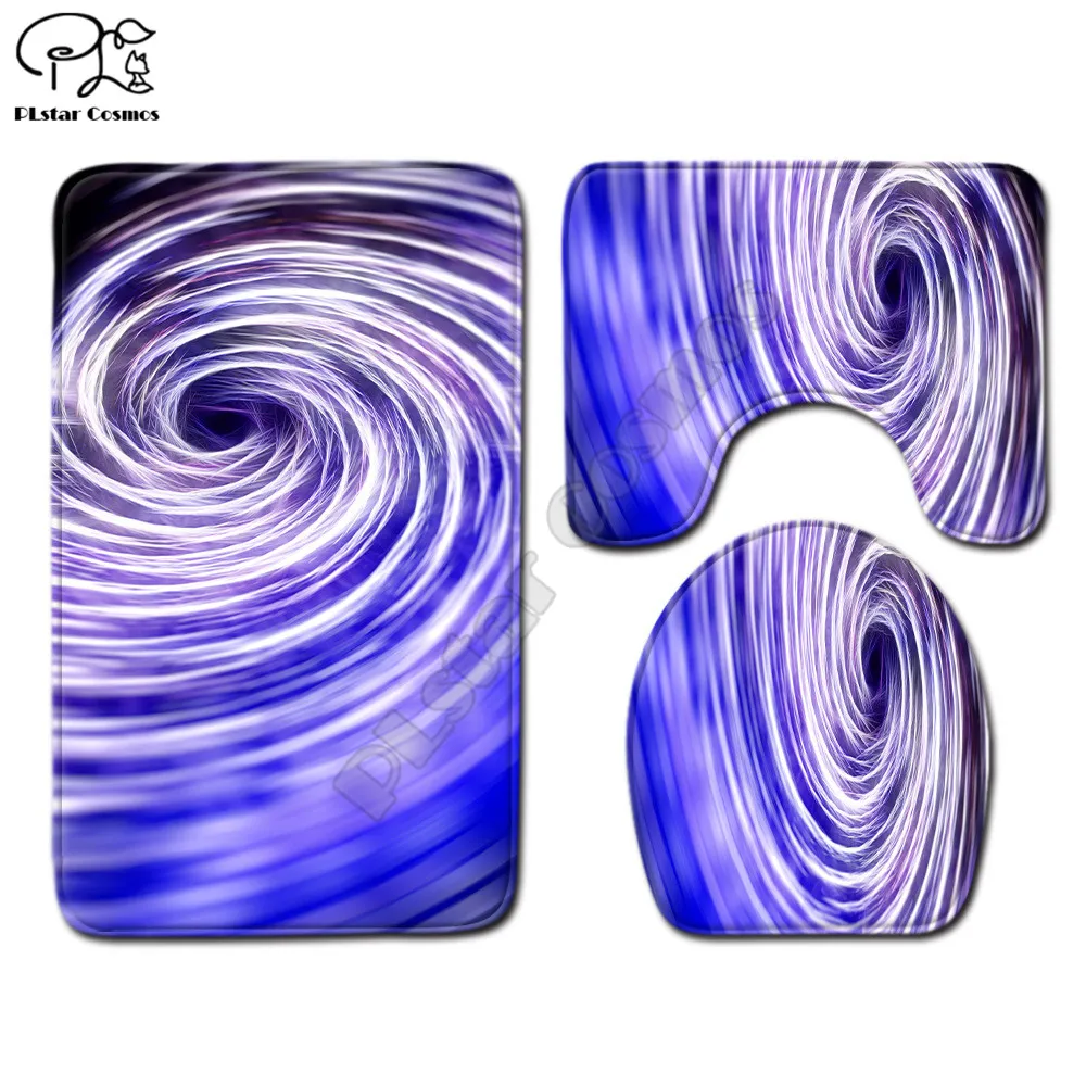

Rainbow beam pattern Cartoon funny 3D printed Bathroom Pedestal Rug Lid Toilet Cover Bath Mat Set drop shipping