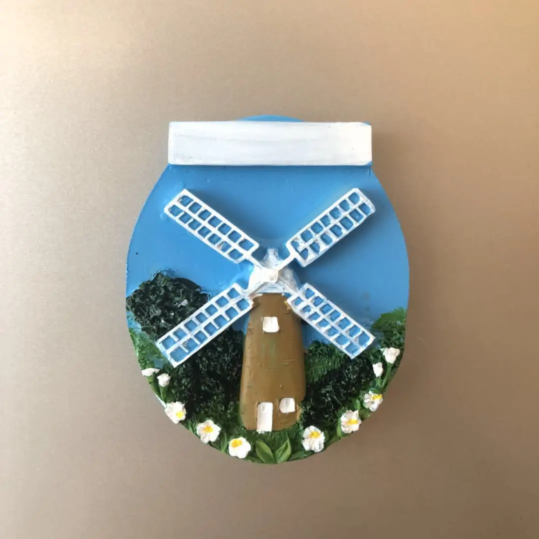 3D магниты на холодильник из смолы голландские тюльпаны ветряная мельница