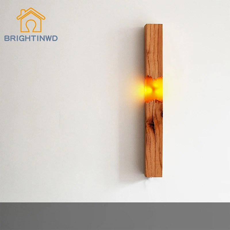 Креативные Деревянные Настенные светильники ручной бра работы из смолы