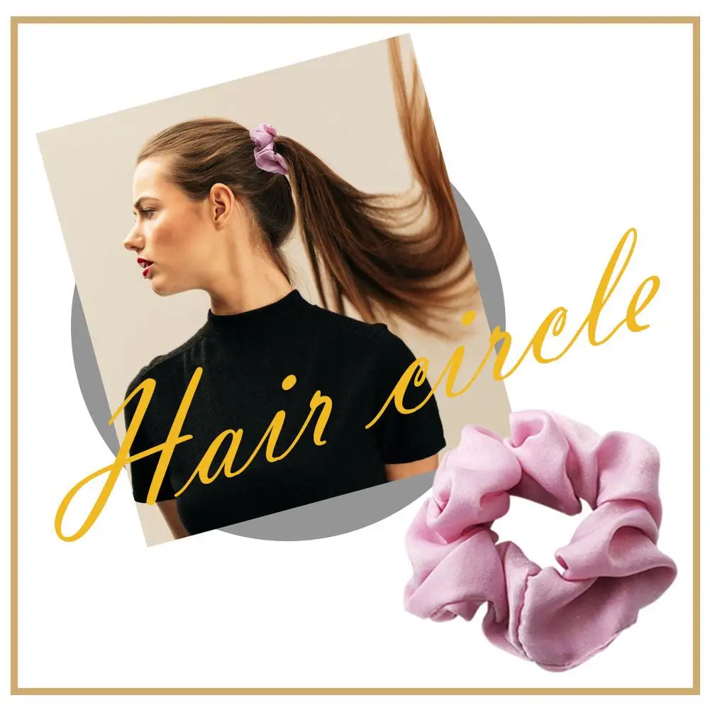 Женские кольца для волос атласная ткань резинки конский хвост держатель ободок