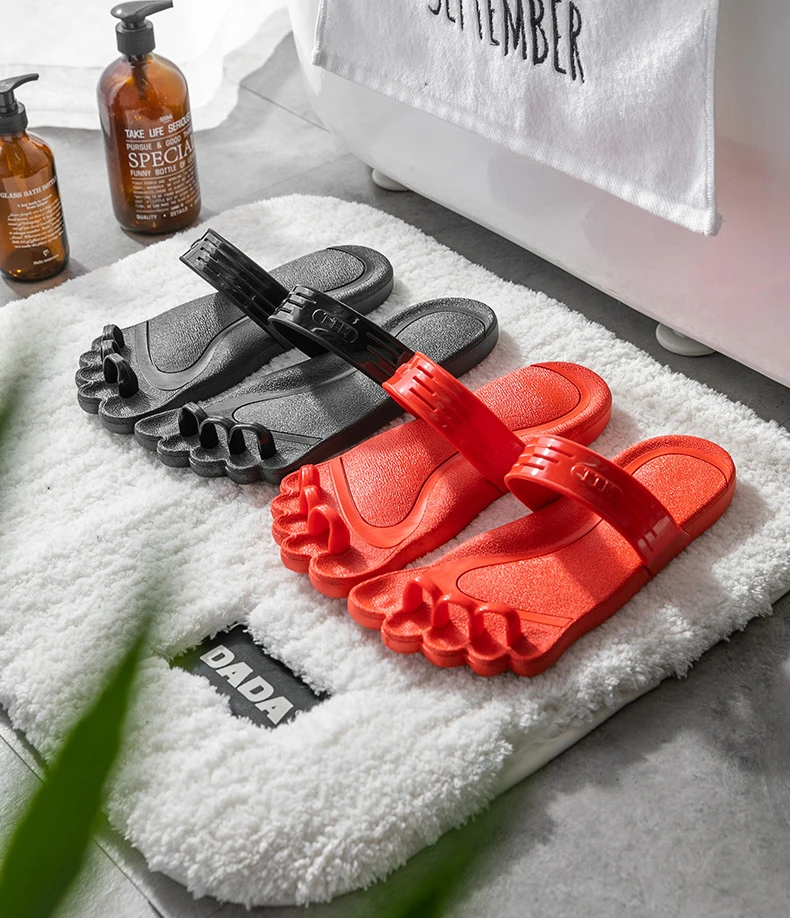 

Unisex Five Fingers Sandals Breathable Slip-on Thick Sole Beach Shoes Lovers Casual Hiking Sandals Aqua Shoes