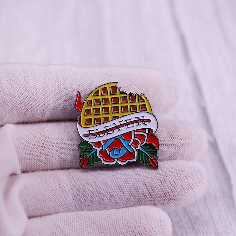 Вафельные Цветы Листья одиннадцать эмалевые булавки странные дела брошка на