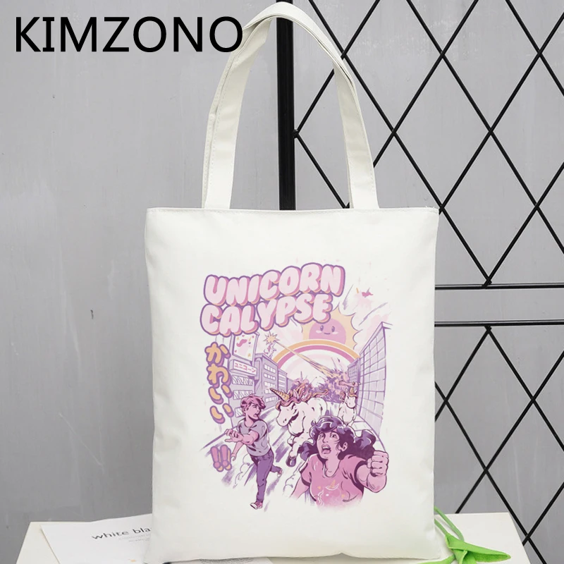 

Единорог хозяйственная сумка bolsas de тела сумка-шоппер из плотной ткани, джутовый мешок с ручками многоразовая эко-сумка мешок корзина bolsas ...