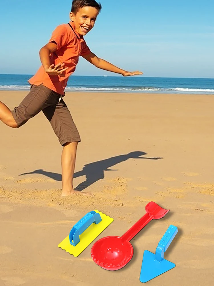 

3PCS Beach Shovel Set Safety Material Eyes-protective Plastic Toys Play Sand Shovel Snow Tools Durable Plastic Seaside Toys Kit