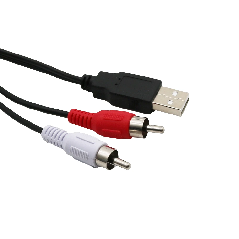 1x 2RCA штекер к USB 2 0 Тип A видео разъем для телевизора Кабель Папа папа 5 футов/1
