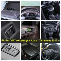 carbon fiber accessories for vw volkswagen atlas teramont 2017 2020 instrument gauge armrest box window lift cover trim