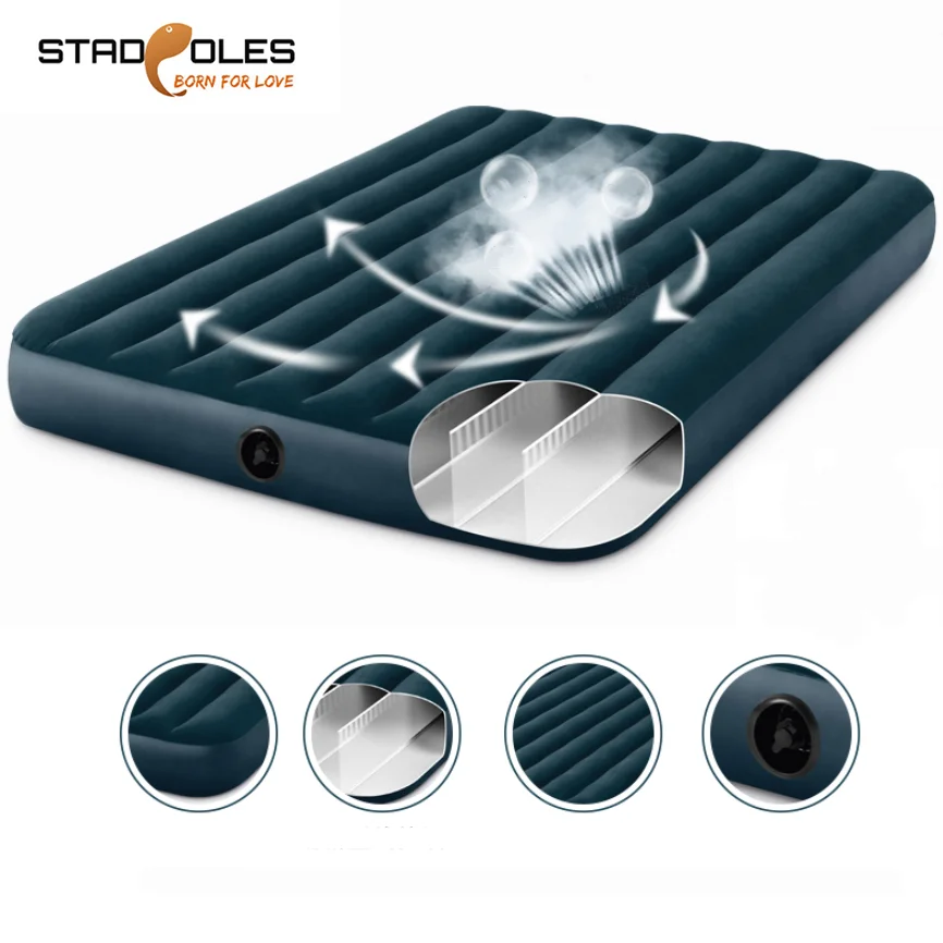 

Single Double Person Camping Air Bed Mat Inflatable Mattress Sleeping Couple Moisture-Proof Outdoor Hiking Pad Best