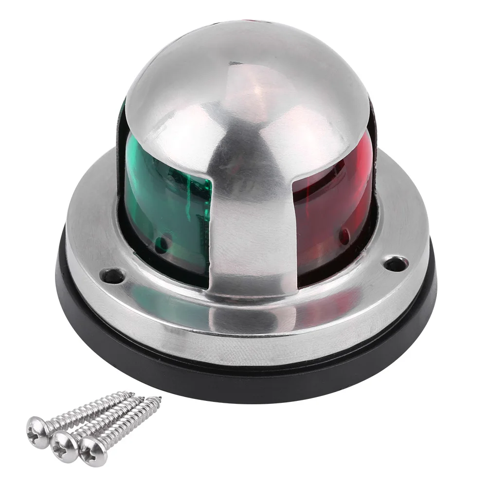 

Marine Boat 12V/24V Stainless Steel Red&Green LED Navigation Signal Light Lamp Yacht Accessory