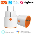 Умная розетка Zigbee, 16 А, 3680 Вт, с голосовым управлением