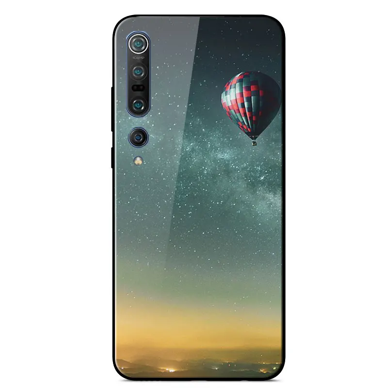 

Case For XiaoMi 10 Pro Mirror Painted Tempered Glass shockproof Back Cover For XiaoMi 10 Pro Soft Silicone Frame Phone Cover