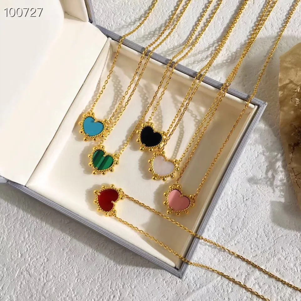 

Luxury Fashion Ladies 925 Sterling Silver Top Quality Heart For Women Necklace Ladies Classic Popular Jewelry
