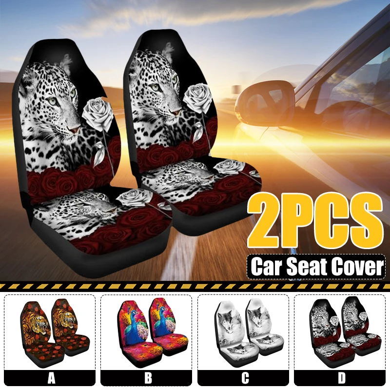 

Universal Car Seat 3D Animal Printing Peacock Print Front Car Seat Cover Protector Seat Cushion Full Cover For Most Car for SUV