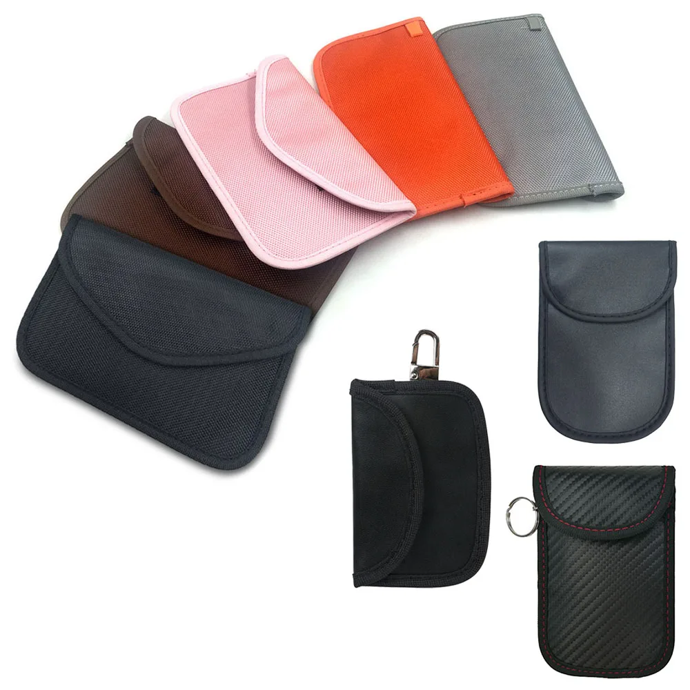 

1Pc Mini Car Key Case For Signal Blocking Faraday Privacy Protection RFID Waterproof Key Case Single/Double Layer For Keys Phone
