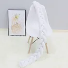 Бампер для детской кроватки, 1-5 м, 3 нитки, с плетеной тесьмой, с узлом, бампер для кровати, защита для детской колыбели, декор для детской комнаты, защита для кроватки