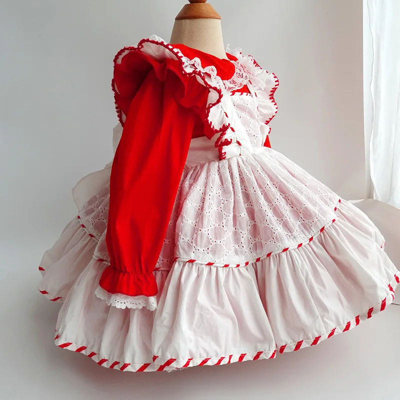 Бальное платье для девочек красное с кружевом 2 шт. | Детская одежда и обувь