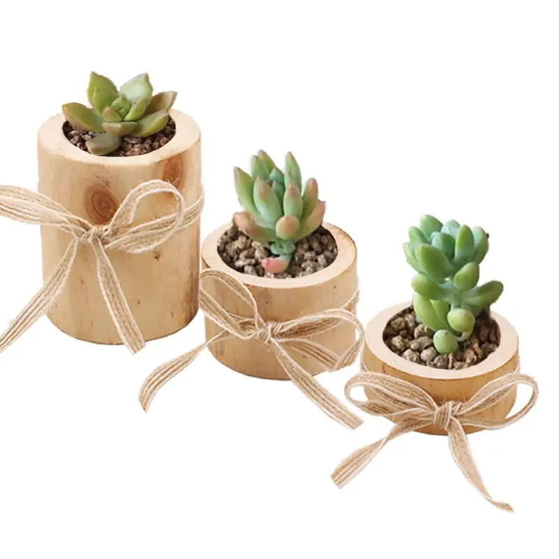 Деревянный подсвечник для Украшение стола завод цветок печати Свадебные