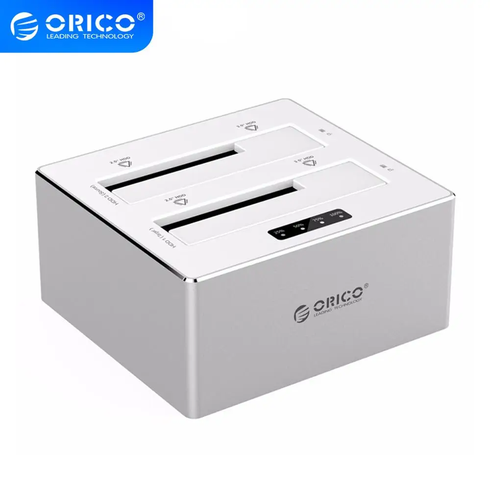 ORICO 6828US3-C-V1 алюминиевая док-станция для жестких дисков с 2 отсеками SATA 3 0 на USB