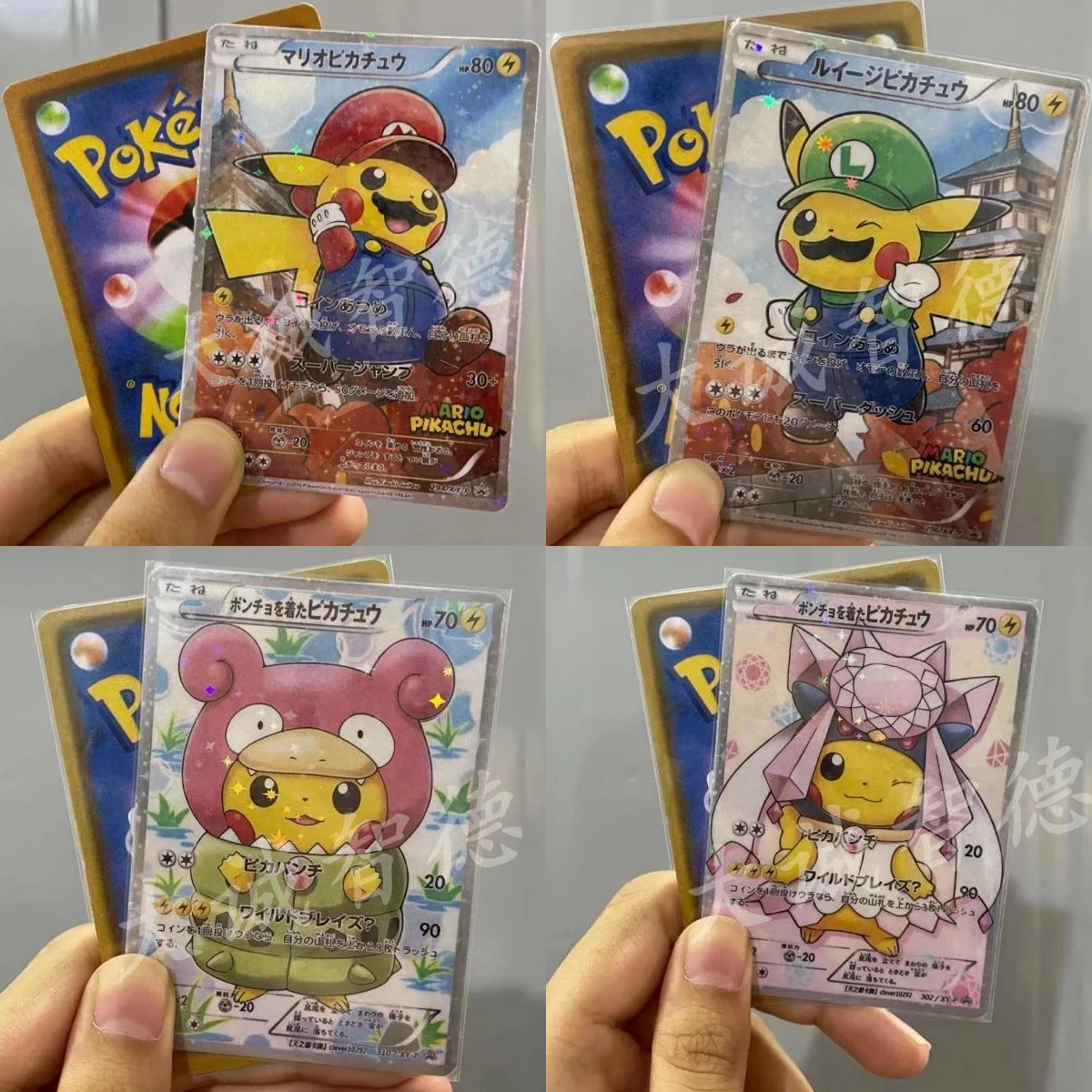 Cartas de Pok&eacute;mon de 22 estilos, pikachu, Super Mario, piel, estrella, Flash, Charizard, Magikarp, juego de colecci&oacute;n Diy, tarjetas comerciales, Juguetes-0