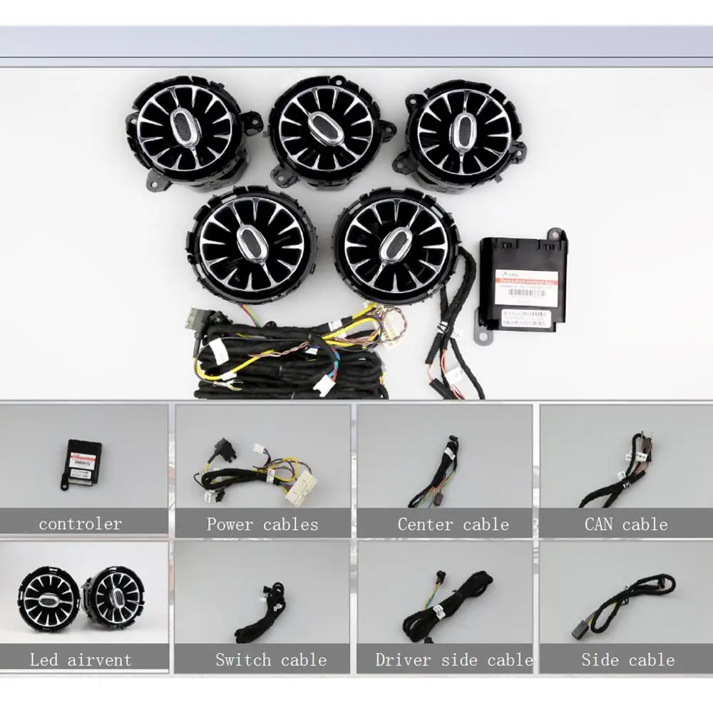 Вентиляционная решетка с окружасветильник том для Mercedes Benz A class W177 внутренняя