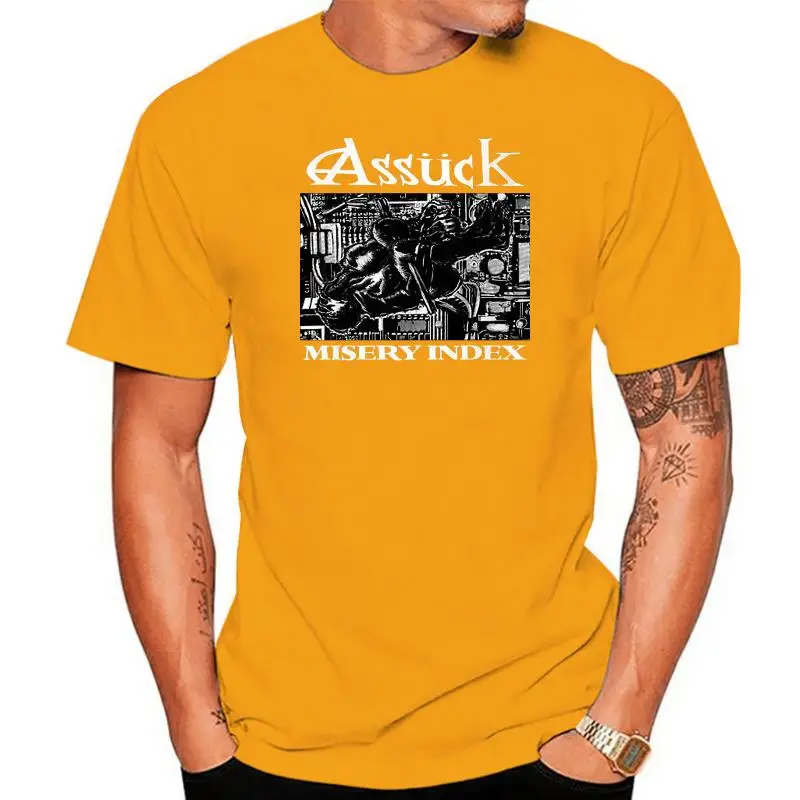 

Assuck V3 Misery Index Tops Tee T Shirt Black Metal Grindcore All Sizes S-5XL T-Shirt M Xl 2xl 3xl