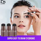 Водонепроницаемый одношаговый штамп для бровей, набор для формирования бровей, карандаш для бровей, тинт для бровей, стойкий натуральный трафарет с 24 искусственными штампами